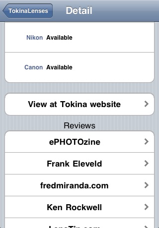 TokinaLenses screenshot 3