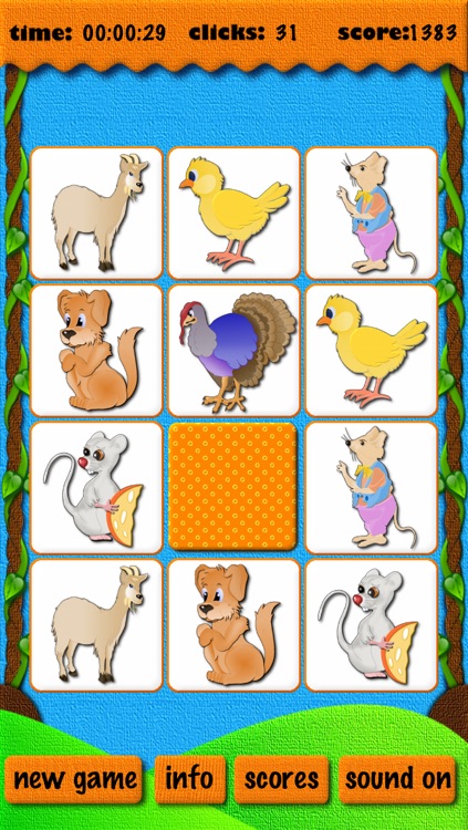 Animal Match - free educational learning card matching games for kids and parents