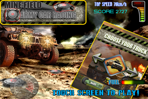 Mine Field Army Car Racing Pro screenshot 2