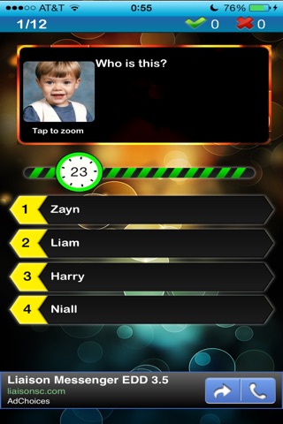 Celebrity Fan Quiz - 1D One Direction edition screenshot 3