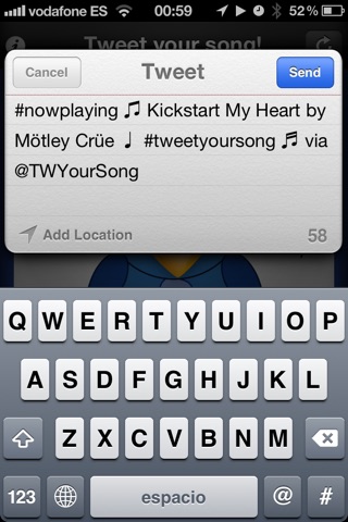 TweetYourSong screenshot 2