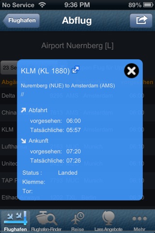 Nurnberg Flight Info + Flight Tracker screenshot 2