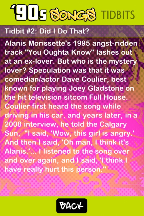 '90s Song Lyrics - Tidbit Trivia screenshot-4