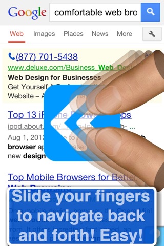 NuBrowser - Premium gesture based Web Browser screenshot 3