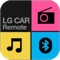The LG Car Remote is an new App to display & control LG Car Audio released in 2012 via the bluetooth connection