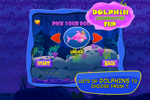 Little Dolphin Really fun Collecting Hooks Game : Free Girly Fish games for girls and boys screenshot 2