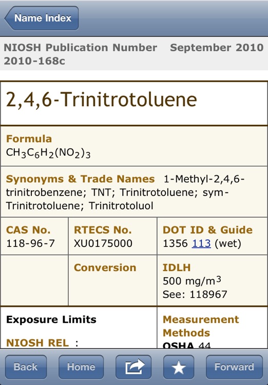 NIOSH Chemical Hazards screenshot-3