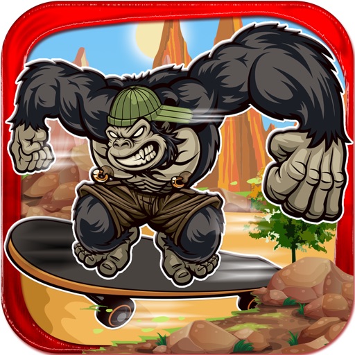 A Gorilla Thug Skateboarder Racing Game icon