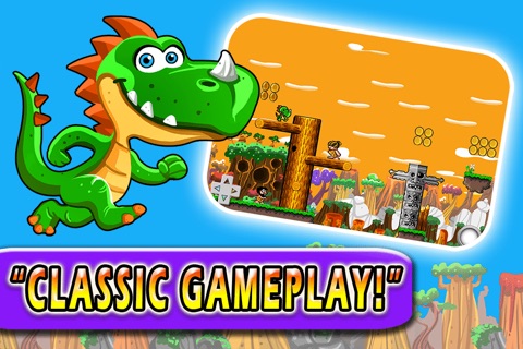 Dino the Dinosaur in Super Land - Addictive Action Game For Kids HD FREE screenshot 2