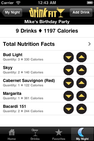 DrinkFit - Beer, Cocktail, Liquor & Wine Nutrition Facts screenshot 4