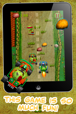 Zombie Kart Hill Racing : A Road Trip of Turbo Carnivore Plants Go Karting Car Racer Game – FREE Fun Kids Version screenshot 3