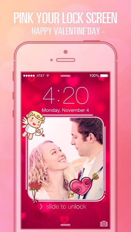 Pimp Lock Screen Wallpapers Pro - Pink Valentine's Day Special for iOS 7 screenshot-3