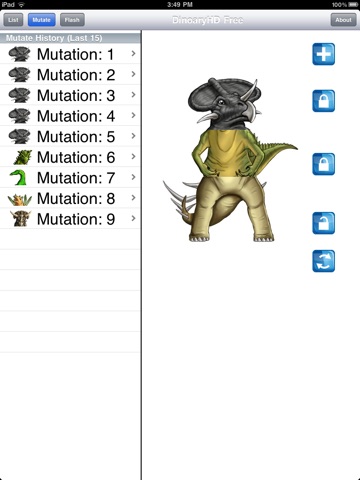 DinoaryHD Free - Learn about and mutate DINOSAURS from your iPad! screenshot 2