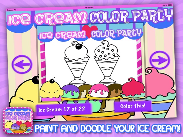 Ice Cream Color Party - Paint and Draw Doodle Book(圖1)-速報App