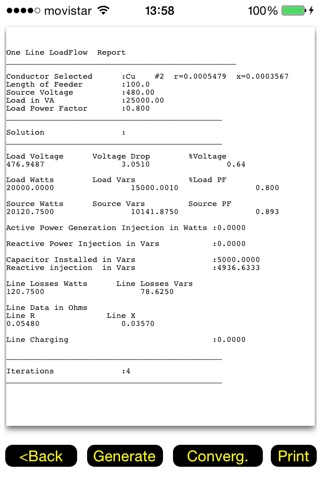 Complex Voltage Drop Calculator screenshot 3