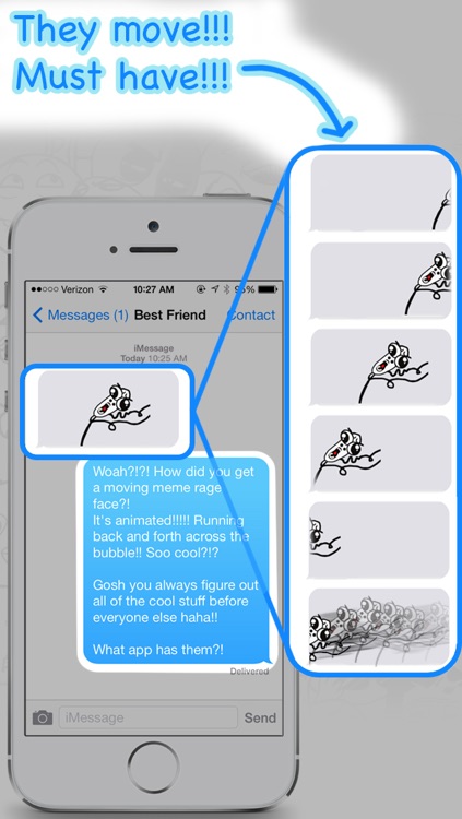 AniMeme - Animated Rage Faces Stickers for iOS7 iMessages