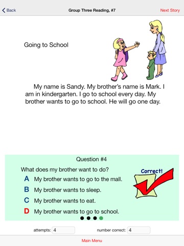 Kindergarten Reading Comprehension-Free Version screenshot 3