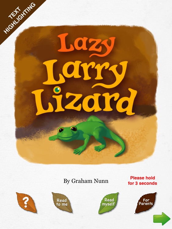 Lazy Larry Lizard bedtime story book for preschoolers - Wasabi Productions