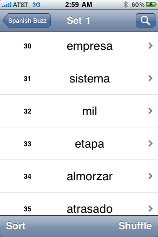 Spanish Buzz Flash Cards Lite screenshot 4