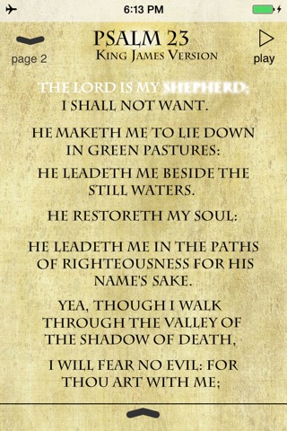 Psalm 23 Anointed for iPhone screenshot 2