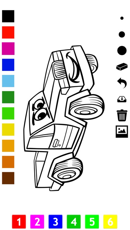 Coloring Book of Cars for Children: Learn to color a racing car, SUV, tractor, truck and more