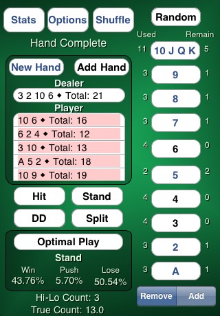 Perfect Play Blackjack Card Counter screenshot 4