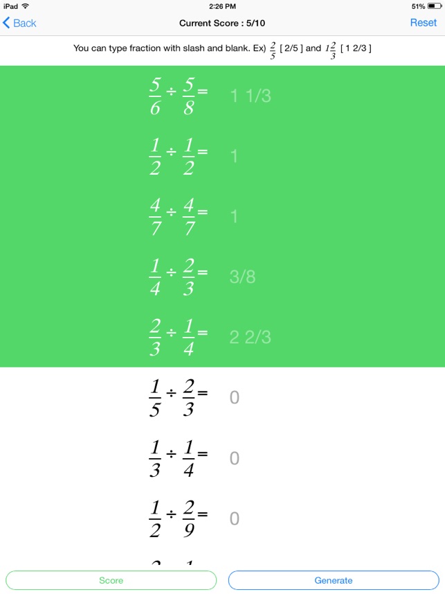 Math Practice for Fraction(圖5)-速報App