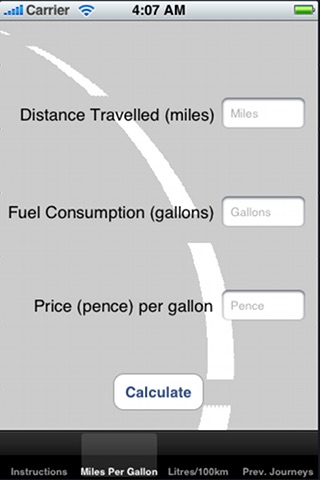 Miles Per Gallon Calculator Lite screenshot 2