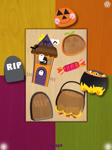 Wood Puzzle Halloween HD screenshot 3