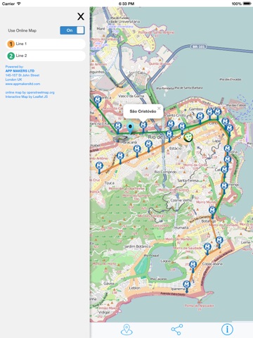 リオメトロ ­ トランスポートの地図 - リオデジャネイロオフラインマップのおすすめ画像5