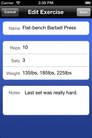 myTrainingLog screenshot 3