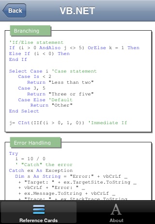 Reference Cards Lite screenshot 2