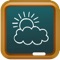 Clean and simple weather forecasts presented uniquely on a chalkboard