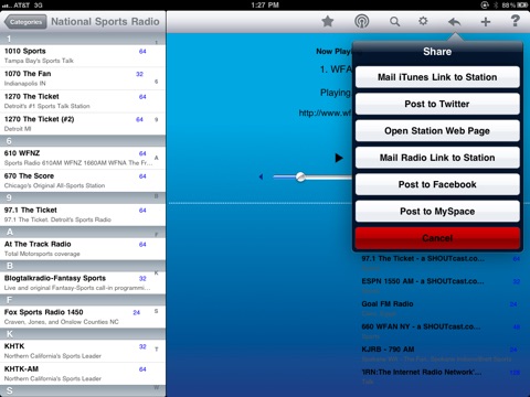 Sports Radio - iPad Edition screenshot 2