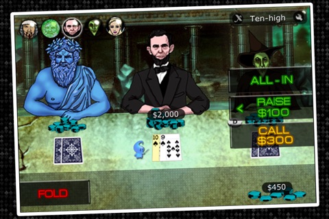 Imagine Poker ~ a Texas Hold'em series against colorful characters from world history! screenshot 2