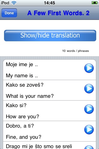 Pocket Polyglot. Bosnian screenshot 2