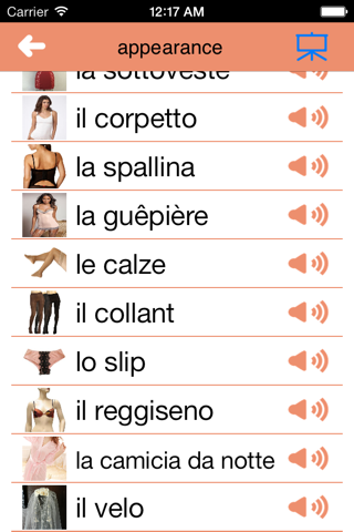 1500 Basic Italian Words screenshot 4