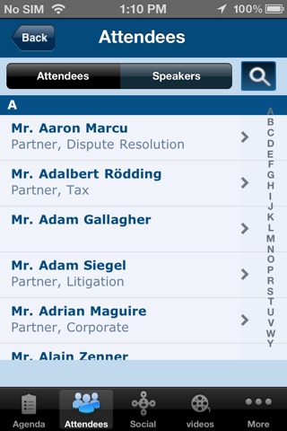Partners Conference App 2012 screenshot 2