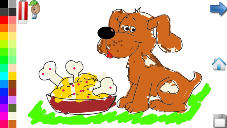 Coloring Book for Toddlers: Dogs ! Color your favorite Puppy coloring pages - FREE app