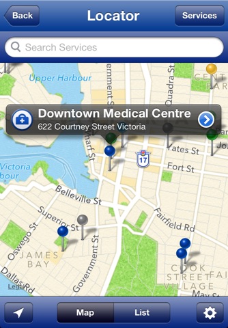 BC Health Service Locator screenshot 2