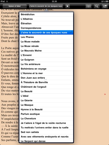 Baudelaire: Fleurs du Mal et d’autres poèmes for iPad screenshot 2