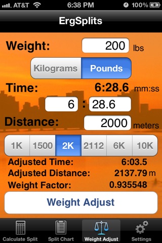 ErgSplits screenshot 3