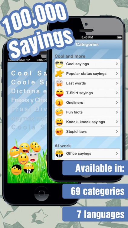 SAYINGS - Cool Sayings - The funny collection of 100,000 lines, quotes and jokes - text ready