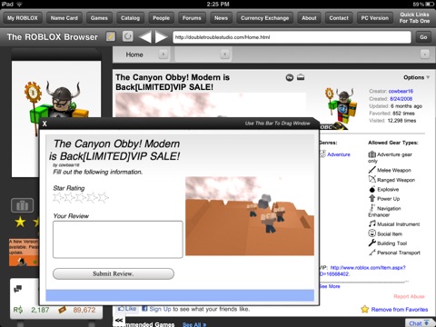 The Browser for ROBLOX для iPad