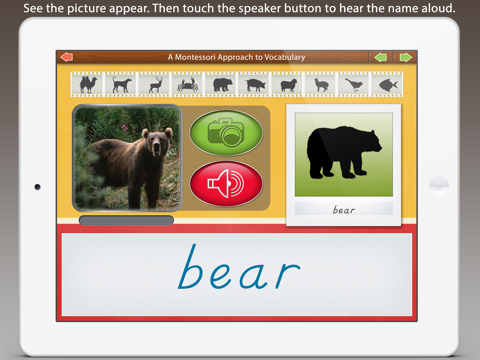 Animals - A Montessori Approach To Vocabulary HD LITE screenshot 3