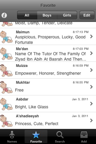 Islamic Names (Muslim Babies - Name for Boys and Girls) screenshot 3