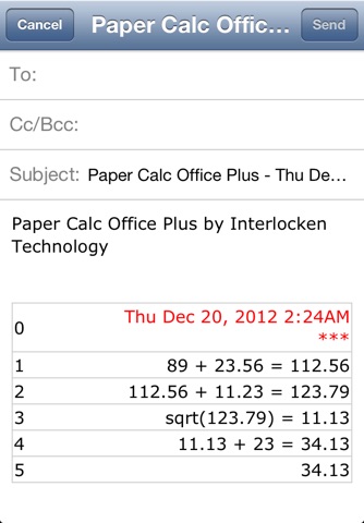 Paper Calc Office screenshot 4