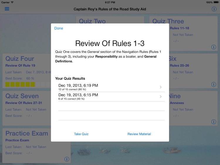 Captain Roy's Rules of the Road Study Aid