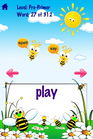 A Bee See Sight Words - Talking & Spelling Flash cards Kids / Toddler Games