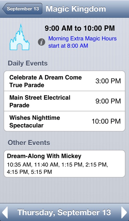 Walt Disney World Park Hours